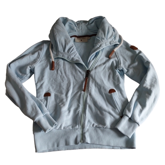 Wanakome Size Small Blue Asymmetrical Zip Jacket - Picture 1 of 16